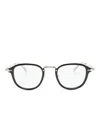 Montblanc Round-frame Glasses In Silver