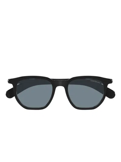 Montblanc Round-frame Sunglasses In Animal Print