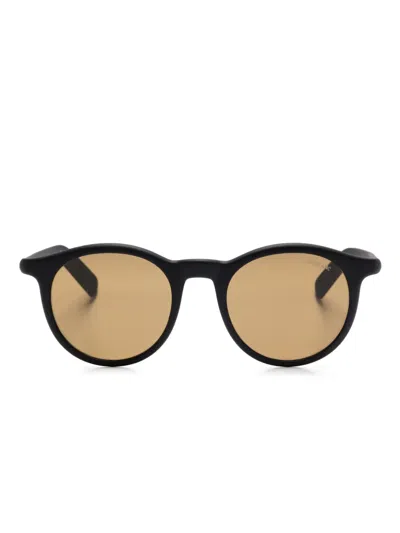 Montblanc Round-frame Sunglasses In Black