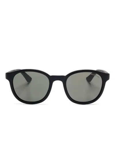 Montblanc Round-frame Sunglasses In Black
