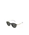 Montblanc Round-frame Sunglasses In Black