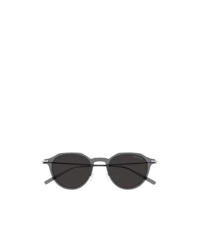 Montblanc Round-frame Sunglasses In Black