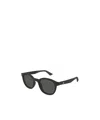 Montblanc Round-frame Sunglasses In Black