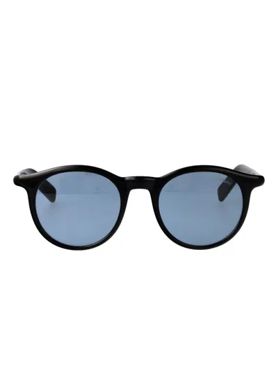 Montblanc Round-frame Sunglasses In Blue