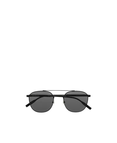 Montblanc Round Frame Sunglasses In Black