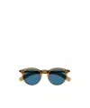 Montblanc Round-frame Sunglasses In Blue