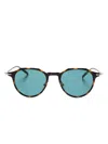 Montblanc Round-frame Sunglasses In Brown