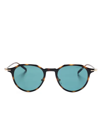 Montblanc Round-frame Sunglasses In Brown