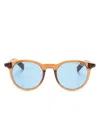 Montblanc Round-frame Sunglasses In Brown