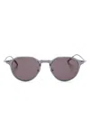 Montblanc Round-frame Sunglasses In Grey