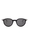 Montblanc Round-frame Sunglasses In Schwarz