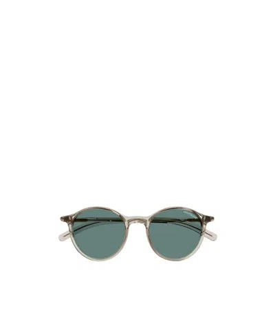 Montblanc Round Full Frame Sunglasses In Beige