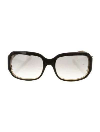 Pre-owned Montblanc Round Gradient Sunglasses In Black