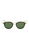 Montblanc Round Havana Sunglasses In Multi