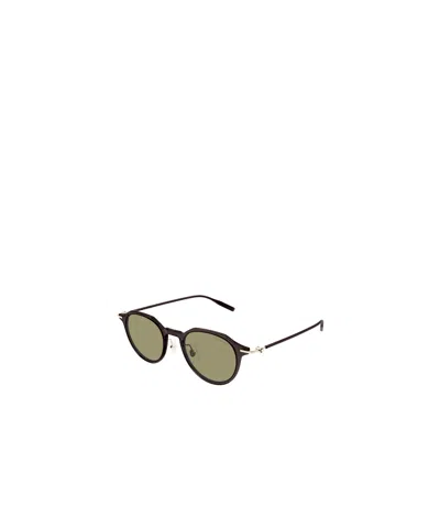 Montblanc Round Sunglasses In Nude
