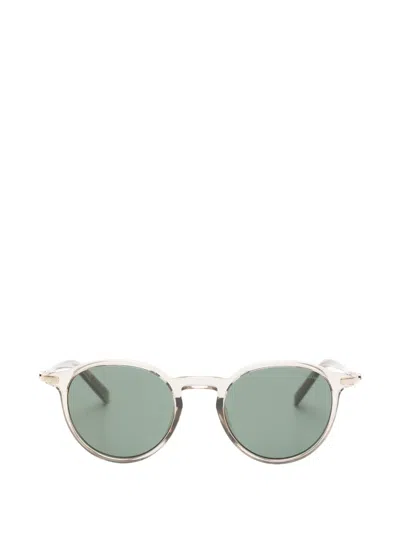 Montblanc Round-frame Logo-detail Sunglasses In Neutral