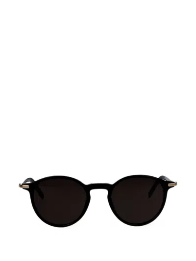 Montblanc Round-frame Sunglasses In Black