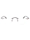 Montblanc Ruthenium-ruthenium-transparent Metal Glasses In Metallic