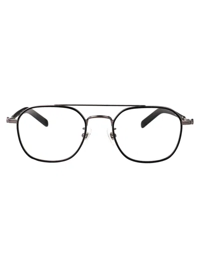 Montblanc Ruthenium-ruthenium-transparent Metal Glasses In Black