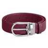 Montblanc Saffiano-embossed Leather Horseshoe Buckle Belt
