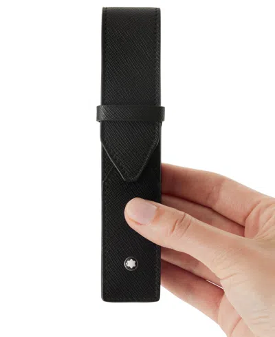 Montblanc Sartorial Leather One Pen Pouch In Black