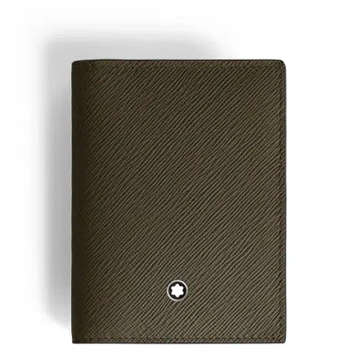 Montblanc Sartorial 4cc Leather Card Holder In ["beige"]