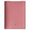 Montblanc Sartorial 4cc Leather Card Holder In Pink