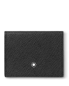 Montblanc Sartorial Trio 4cc Leather Card Holder In Black