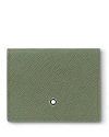 Montblanc Sartorial 4cc Leather Mini Wallet In Green
