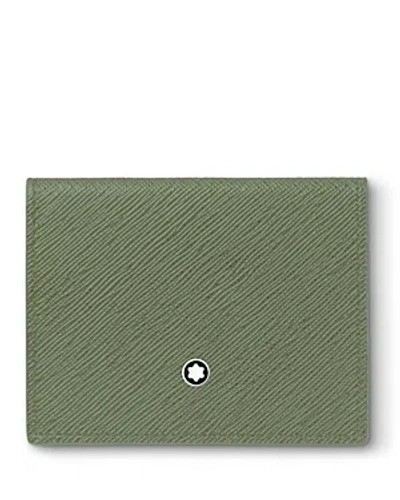 Montblanc Sartorial Trio Card Holder 4cc In Green