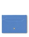 Montblanc Sartorial 5cc Leather Card Holder In Light Blue