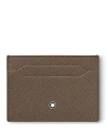Montblanc Sartorial 5cc Leather Card Holder In Brown