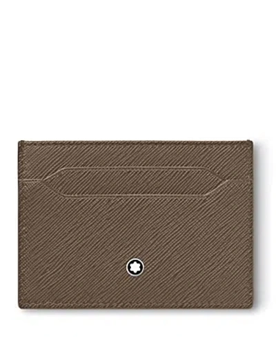 Montblanc Sartorial 5cc Leather Card Holder In Brown