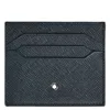 Montblanc Sartorial 6cc Leather Card Holder In Blue