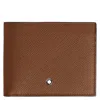 Montblanc Sartorial 6cc Leather Wallet In Brown