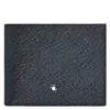 Montblanc Sartorial 6cc Leather Wallet In Blue
