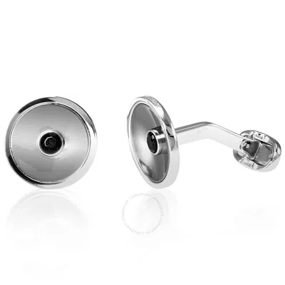 Montblanc Sartorial Black And Silver Onyx And Stainless Steel Cufflinks In Silver Tone/black