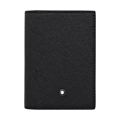 Montblanc Sartorial Business Card Holder - Black In Burgundy
