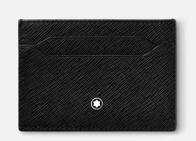 Pre-owned Montblanc Sartorial Card Holder 5cc Mb130324 In Black
