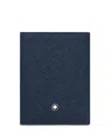 Montblanc Sartorial Card Holder 4cc In Blue