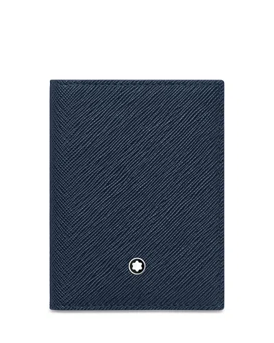 Montblanc Sartorial Card Holder 4cc In Blue