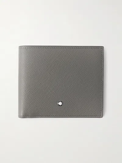 Montblanc Sartorial Cross-grain Leather Wallet In Gray