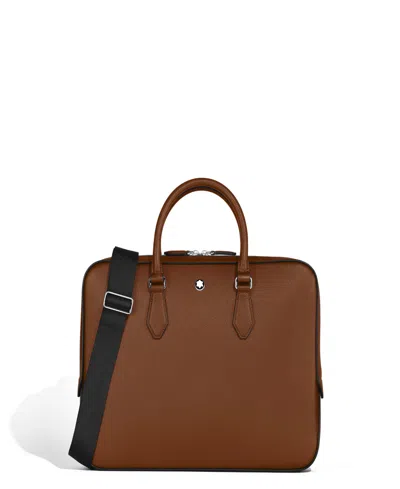 Montblanc Sartorial Document Case Leather Bag In Brown