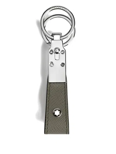 Montblanc Logo Keychain In Medium Gray