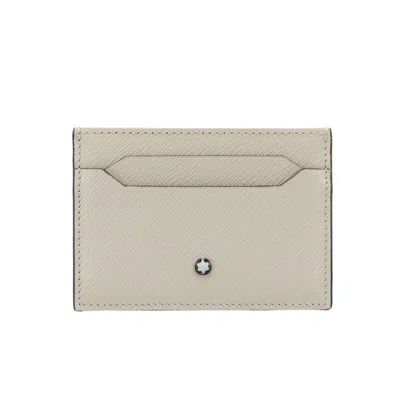 Pre-owned Montblanc Sartorial Leather 5cc Card Holder Case Cover Wallet Purse Men Women In Ivory