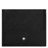 Montblanc Sartorial Leather 8cc Wallet In Black