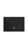 Montblanc Sartorial Leather Bifold Money Clip Wallet In Black