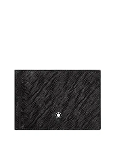 Montblanc Sartorial Leather Bifold Money Clip Wallet In Black