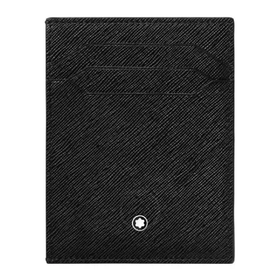 Montblanc Sartorial Leather Card Case In Black