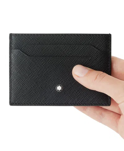 Montblanc Sartorial Leather Card Holder In Black